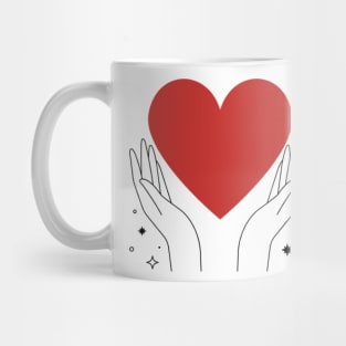 Red Heart design Mug